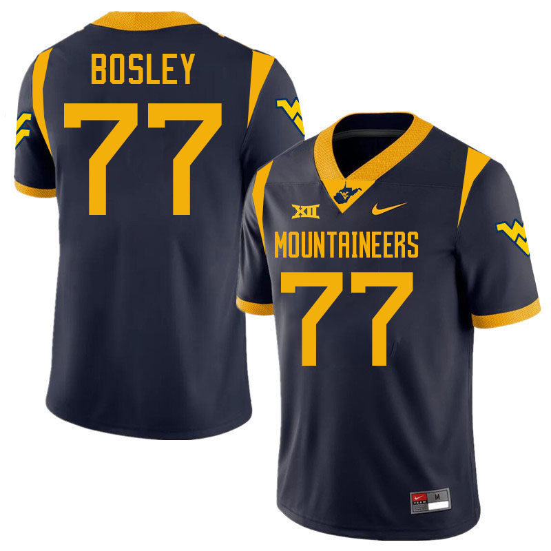 Bruce Bosley WVU Jersey,West Virginia Mountaineers #77 Bruce Bosley Jersey Youth College-Navy